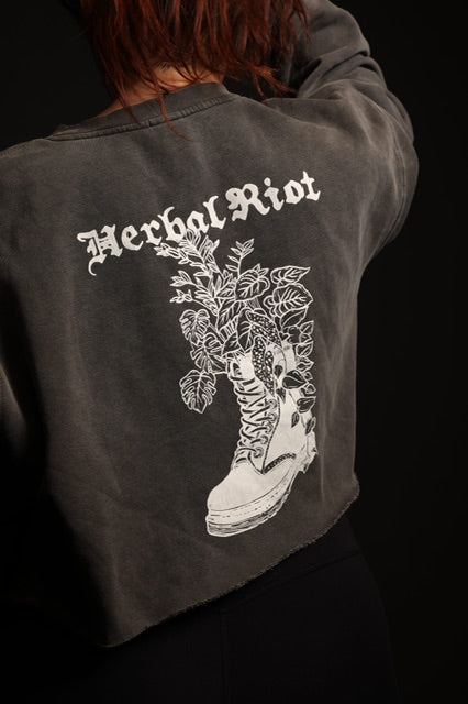 Plant Riot Crewneck in Grey